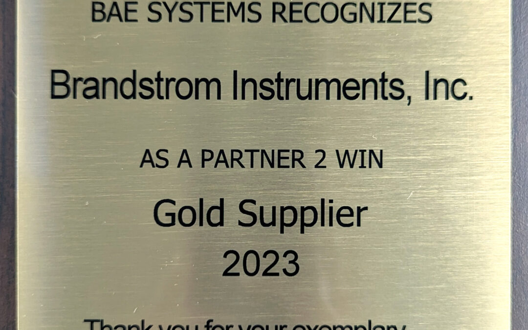 BAE Systems honors Brandstrom Instruments, Inc. with a 2023 Gold Tier Supplier award
