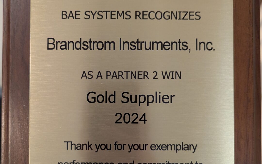 BAE Systems honors Brandstrom Instruments Inc. with a ‘Partner 2 Win’ Gold Tier Award